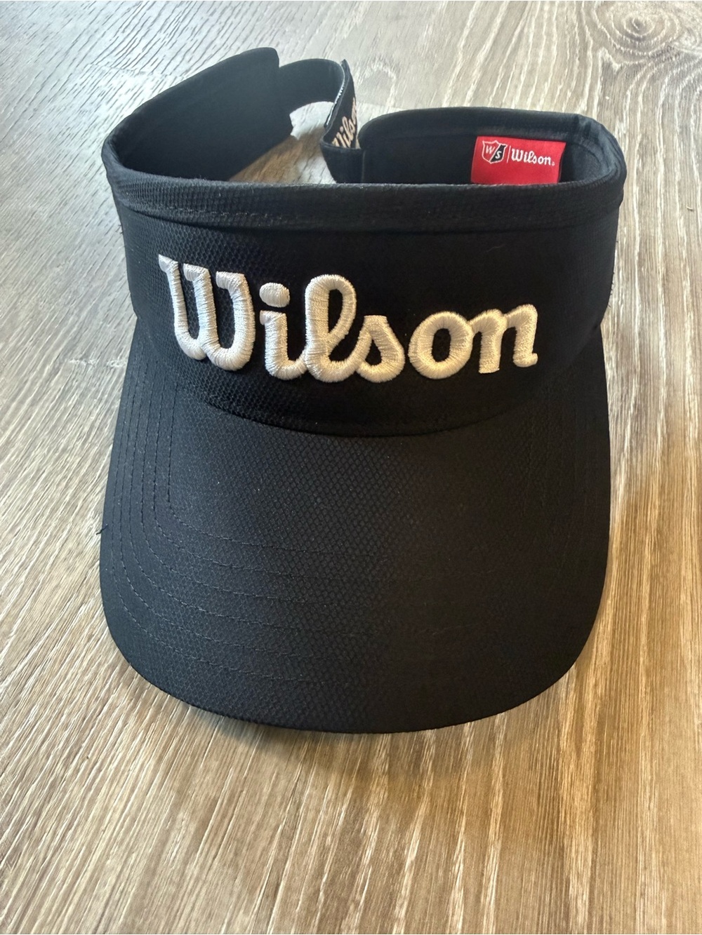 Wilson Script Black Visor with White Logo